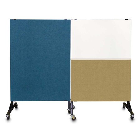 United Visual Products Sliding Door Indoor Enclosed Corkboard, 4 UV9001ACS-BRONZE-DBURGU